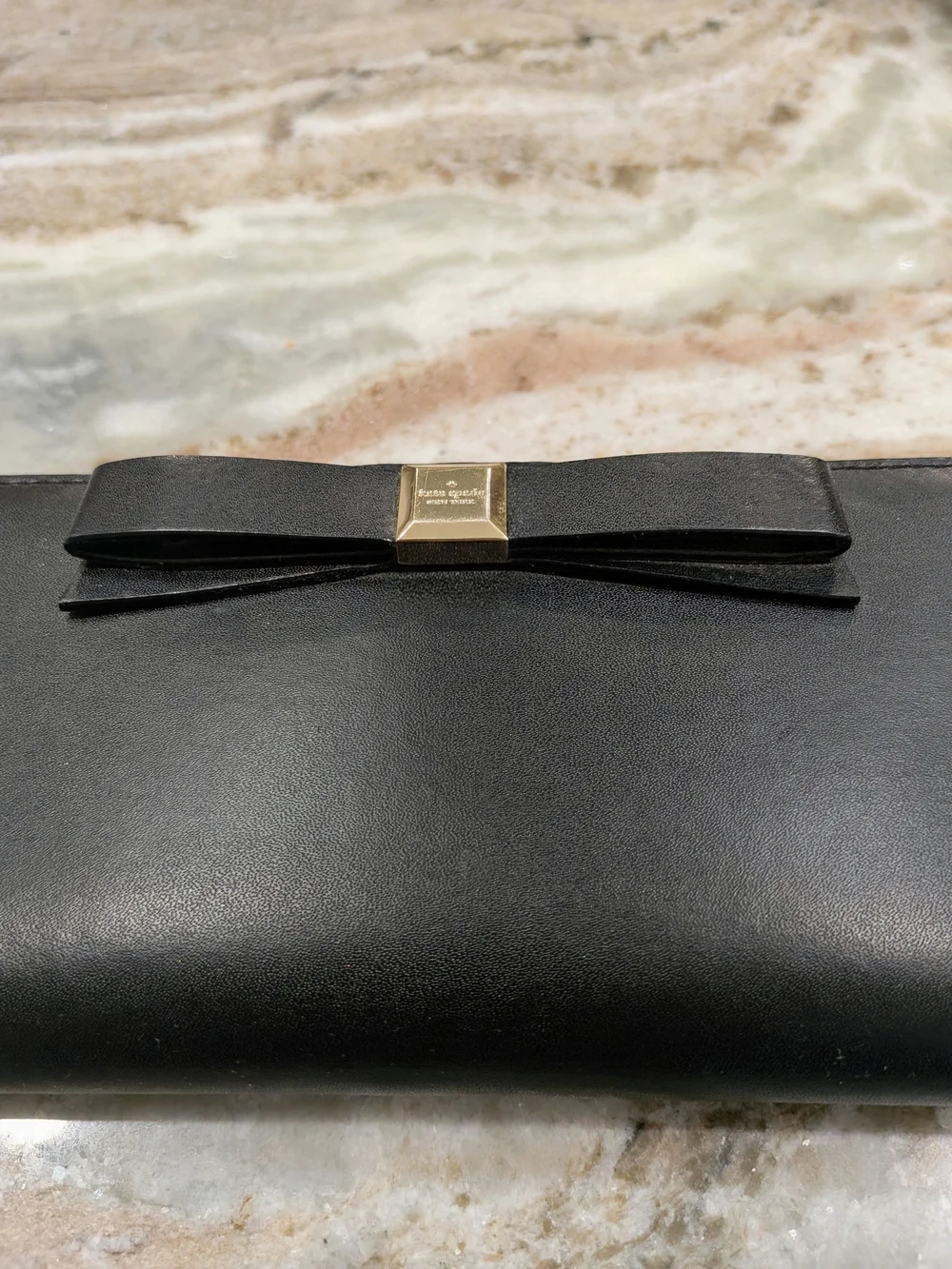 kate spade Black Bow Leather Wallet